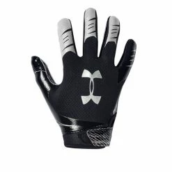 Budget 🎁 Under Armour F7 Youth's Football Receiver Gloves Black/Silver 🧨