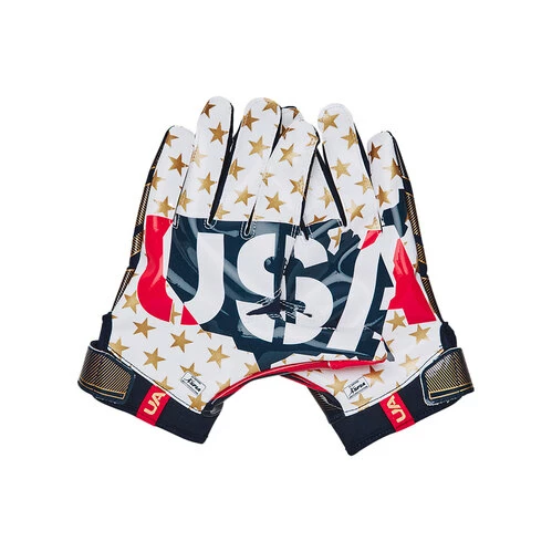 Wholesale π Under Armour F8 Football Novelty Receiver Gloves Red/White/Blue 𧨠4 Wholesale π Under Armour F8 Football Novelty Receiver Gloves Red/White/Blue 𧨠- Image 2