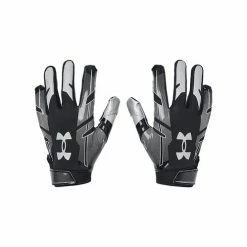 Discount 💯 Under Armour Youth F8 Football Gloves Black/Silver ✨