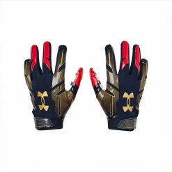 Best Pirce โญ Under Armour Youth UA F8 Football Gloves Red/White/Blue ๐