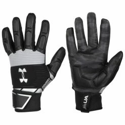 New ๐ Under Armour Men's Combat NFL Football Gloves Black/Gray ๐
