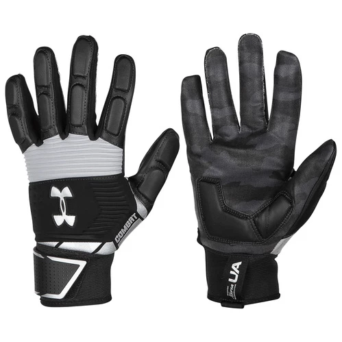 New π Under Armour Men's Combat NFL Football Gloves Black/Gray π 3 New π Under Armour Men's Combat NFL Football Gloves Black/Gray π