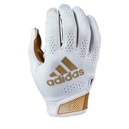 Brand new ✔️ Adidas Adizero Men's Receiver Gloves White Gold ❤️ 3 Brand new ✔️ Adidas Adizero Men's Receiver Gloves White Gold ❤️
