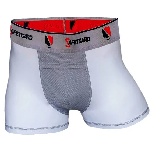 Budget π SAFETGARD Adult's Boxer Briefs With Cage Cup White β 3 Budget π SAFETGARD Adult's Boxer Briefs With Cage Cup White β