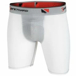 Cheap 🔔 SAFETGARD Youth's Compression Shorts With Cage Cup White 🧨