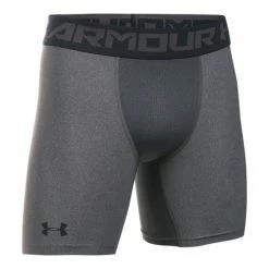 Buy 🤩 Under Armour Men's HeatGear Armour Mid Compression Shorts Charcoal/Black 💯