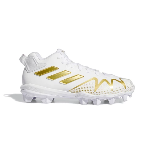 New 𧨠Adidas Freak Spark MD Team Men's Football Cleats White Gold β€οΈ 3 New 𧨠Adidas Freak Spark MD Team Men's Football Cleats White Gold β€οΈ