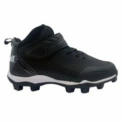 Top 10 👏 Riddell Heater Mid Strap RM Men's Football Cleats Black/White 🔥