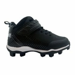 Flash Sale ✔️ Riddell Heater Youth's Mid RM Football Cleats With Strap Black/White ✔️