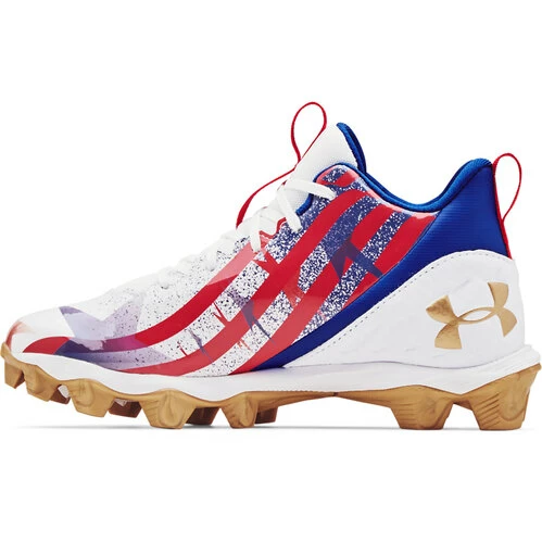 Outlet π₯° Under Armour Spotlight RM JR Limited Edition Youth's Football Cleats Blue Combo π 4 Outlet π₯° Under Armour Spotlight RM JR Limited Edition Youth's Football Cleats Blue Combo π - Image 2